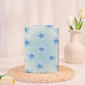 Personalized Blue Flower Protective Kindle Case w Hand Strap for Kindle 12th,Paperwhite 12/11-6.8&quot;/10-6&quot;,Kindle Colorsoft,Kindle 8 10 11 Gen