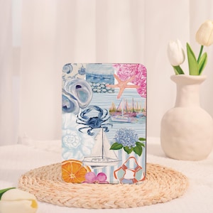 Seaside Collage Neue Kindle Hülle mit Handschlaufe für Kindle Paperwhite 12 / 11-6.8 / 10-6 , Kindle Colorsoft, Kindle 8 10 11 Gen