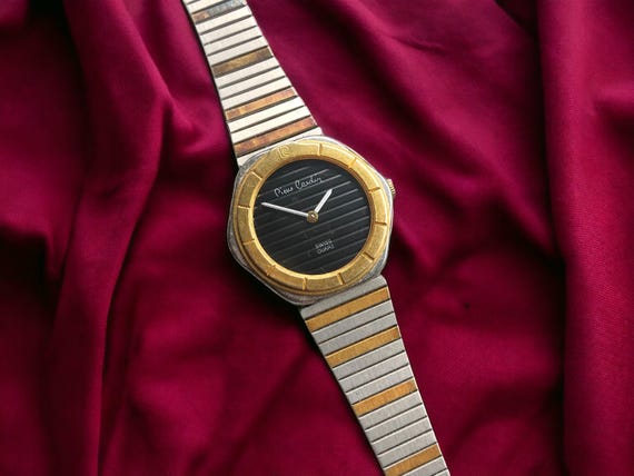 Pierre Cardin Swiss Silvergold Two Tone Chromachron Women s Watch Very Rare and Exclusive Swiss Quartz Et Lr0 Etsy