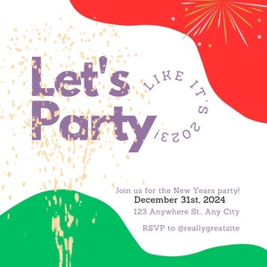 New Year&#39;s Eve Invitation