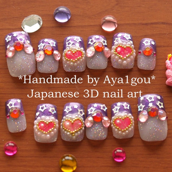 Hime Gyaru Nails - Etsy