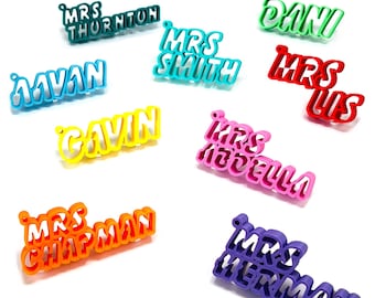 Personalized 3D Printed Name Keychain: Backpack Tag, Lunch Bag Charm