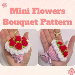 Mini Blumenstrauß PDF Häkelanleitung - DIY Amigurumi Pattern (Digital File) | Perfektes Geschenk für Sie |