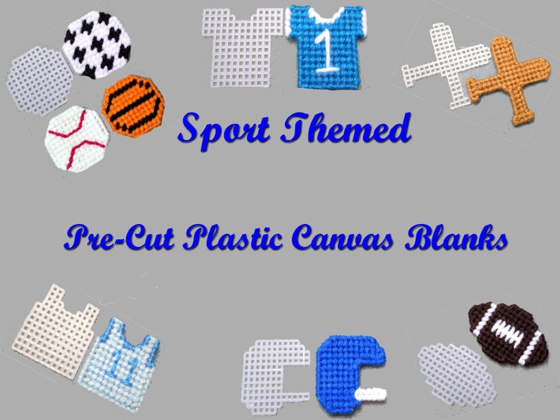 Pre-cut Sports Themed Plastic Canvas Shapes image 1