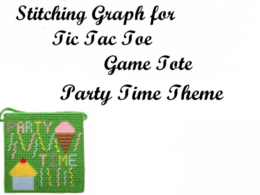 Party Time Game Tote Stitching Graph Pattern - Etsy