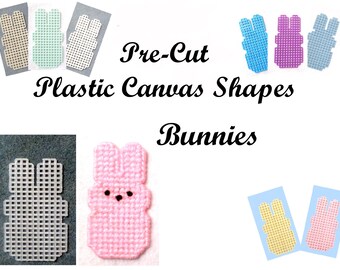 Pre-cut Plastic Canvas Bunnies Shapes