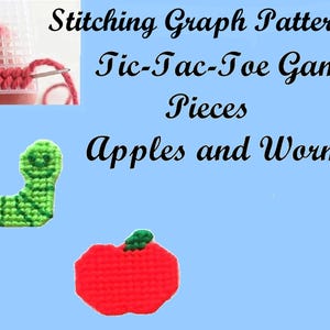 Apples and Worms Game Pieces Pattern