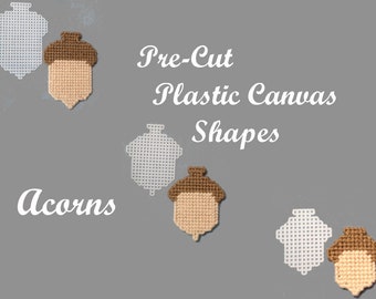 Pre cut Acorns Plastic Canvas Shapes