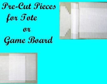 Pre-cut Plastic Canvas Game Board or Tote for Tic Tac Toe Game