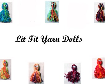 Multi Colors Lit Fit Yarn Dolls