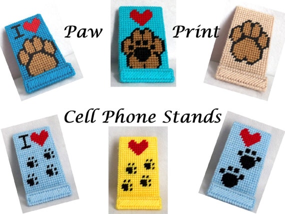 Cell Phone Stand Paw Print Design Cell Phone Holder | Etsy