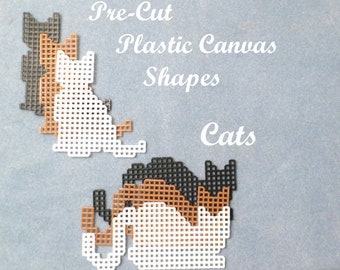 Pre-cut Cat Plastic Canvas Shapes