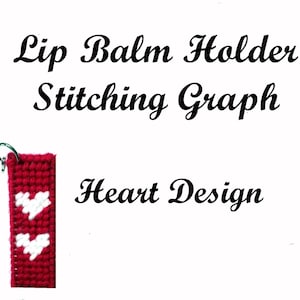 Hearts Design Lippenbalsemhouder gestikt grafisch patroon
