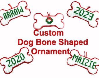 Custom Personalized Dog Bone Ornament