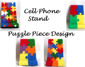 Puzzle Pieces Design Cell Phone Stand