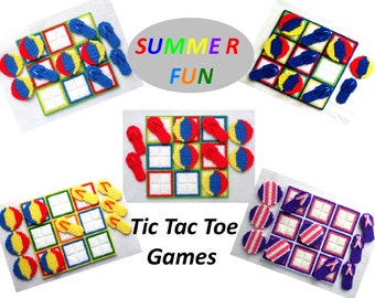 Summer Fun Tic Tac Toe Game