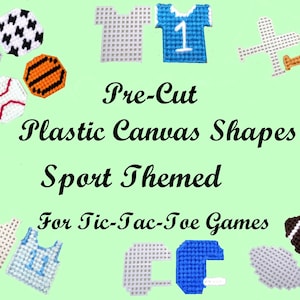 Pre-cut Sports Themed Plastic Canvas Shapes