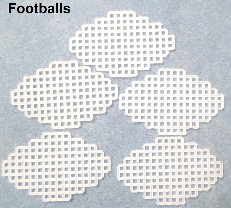 Pre-cut Sports Themed Plastic Canvas Shapes football