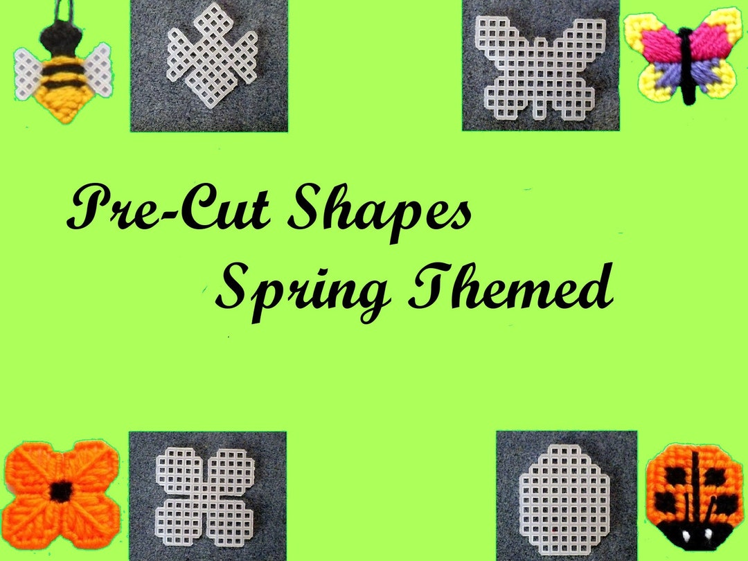 Precut Plastic Canvas Shapes Spring Etsy