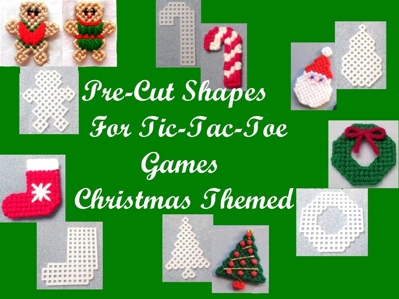 Precut Plastic Canvas Shapes Christmas Theme Etsy
