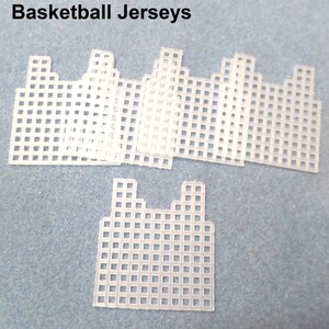 Pre-cut Sports Themed Plastic Canvas Shapes basketball jersey