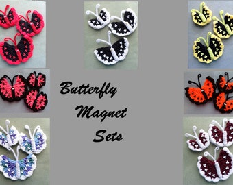 Crochet Butterfly Magnets