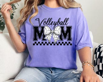 Volleyball Mom Comfort Colors T-Shirt: Sporty Mom Life Tee