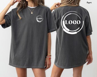 Custom Pocket Logo Comfort Colors Shirt: Front & Back Design