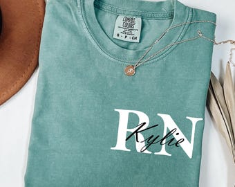 Custom RN Shirt: Personalized Comfort Colors Nurse Tee