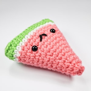 Kawaii Crochet Watermelon Plush: Handmade Amigurumi Toy