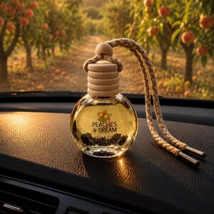 Peaches and Cream Car Diffuser | Fruity Vanilla Hanging Oil