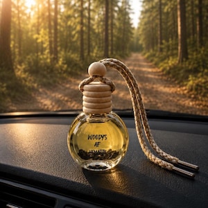 Woodsy AF Car Diffuser | Forest Cypress and Pine Aromatherapy Hanging Oil