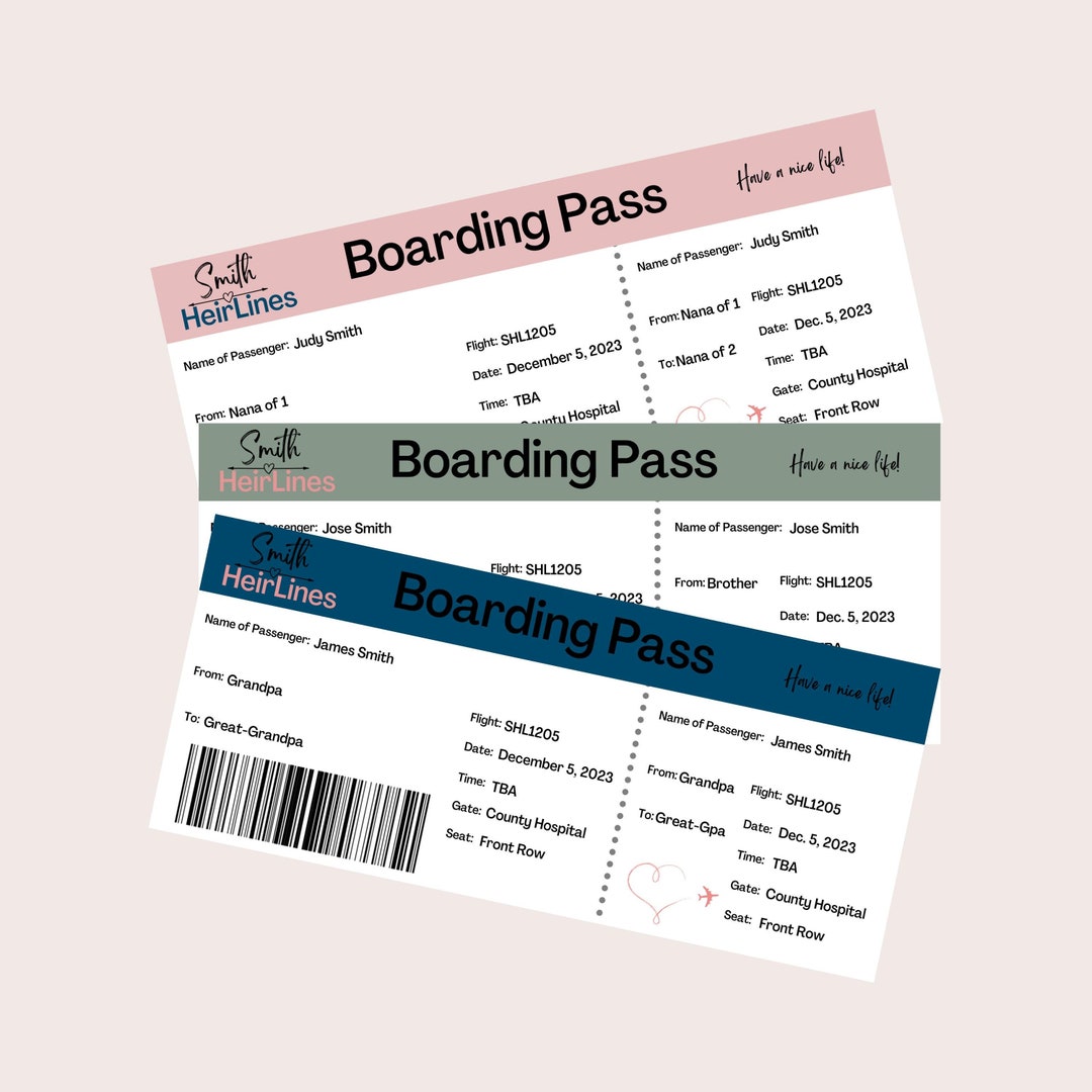 It's a Girl! Travel Pregnancy or Adoption Announcement Airline Boarding
