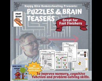 Brain Teasers Book Etsy