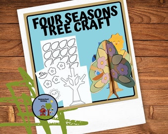 Four Seasons Tree Craft Template PDF - Homeschool Curriculum