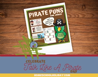 Celebrate Talk Like A Pirate Day September 19th with this Lesson on Puns! Homeschool Curriculum