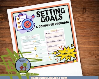 Goal Setting Template Students-  Homeschool Curriculum