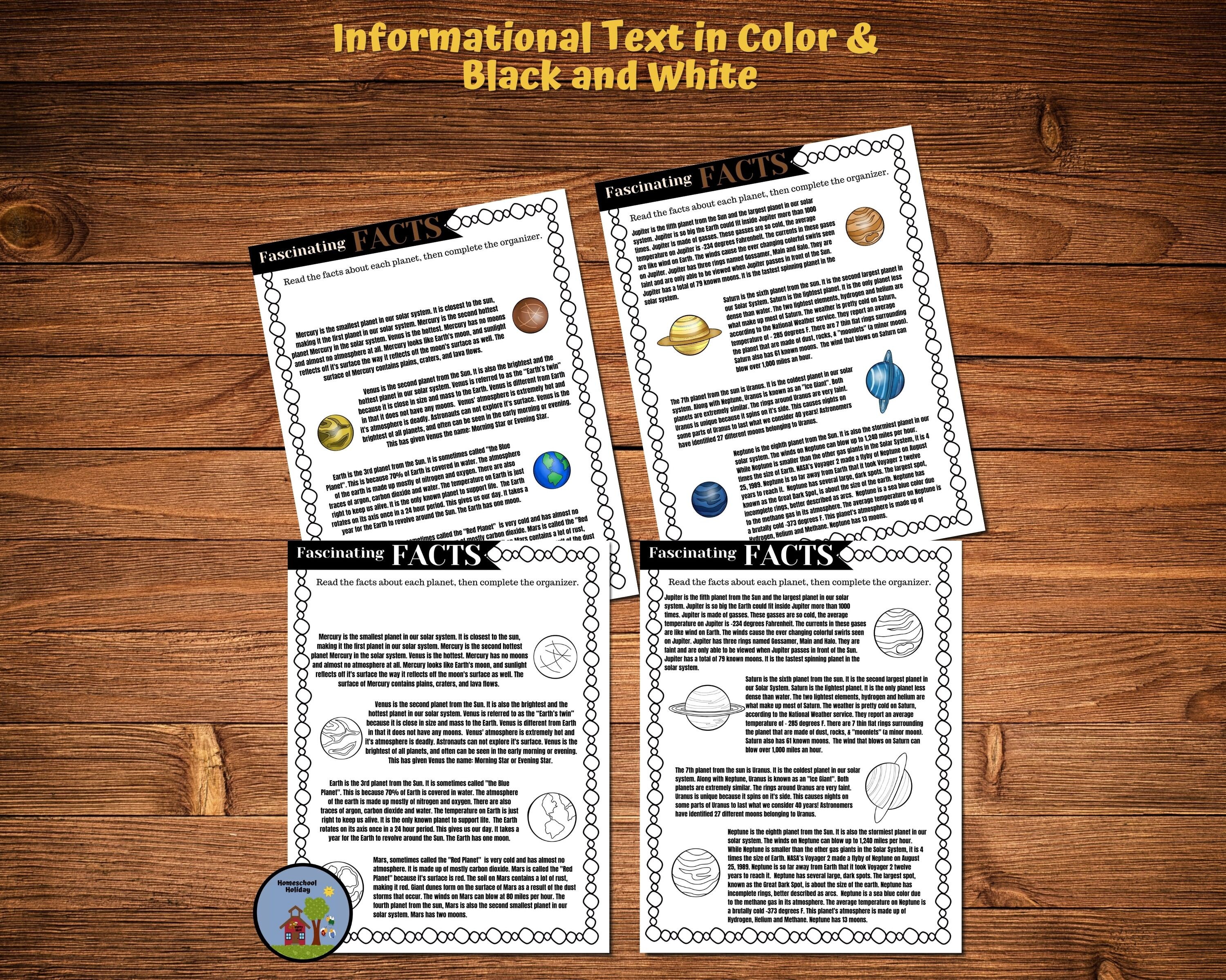 Lesson Plan About the Solar System for Homeschool or Classroom Use! - Etsy