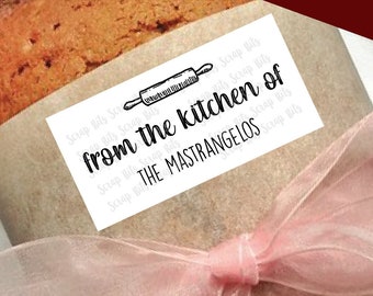 Etiquetas para utensílios de cozinha, estilo rústico, para confeitaria, impressas e enviadas, etiquetas retangulares para bolos e doces.