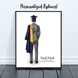 Personalized Graduation Print . Graduation Printable Male - Etsy