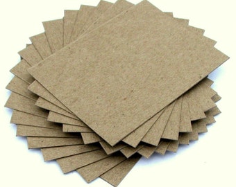 ATC Blanks, Kraft Chipboard Artist Trading Cards, ACEO Supplies, 2.5" x 3.5" . 25 count