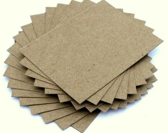 ATC Blanks, Kraft Chipboard Artist Trading Cards, ACEO Supplies, Chipboard Cards, 2.5" x 3.5" . 25 count