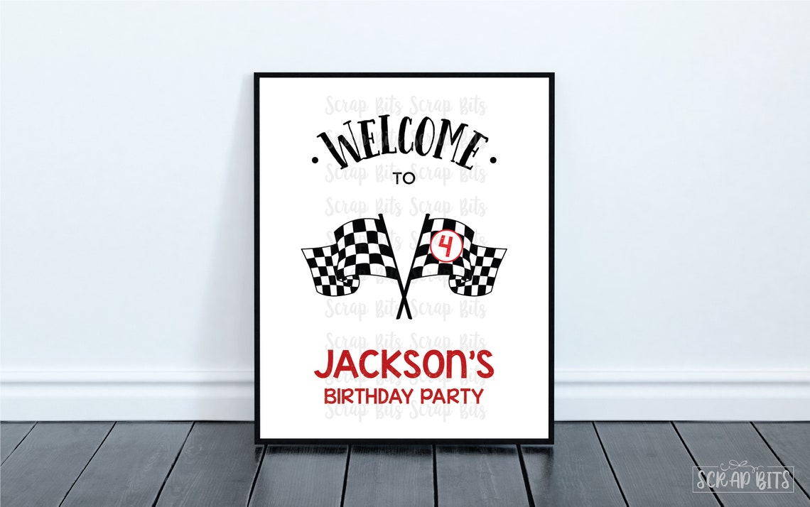 Personalized Printable Racing Party Sign Pit Stop Sign Race | Etsy