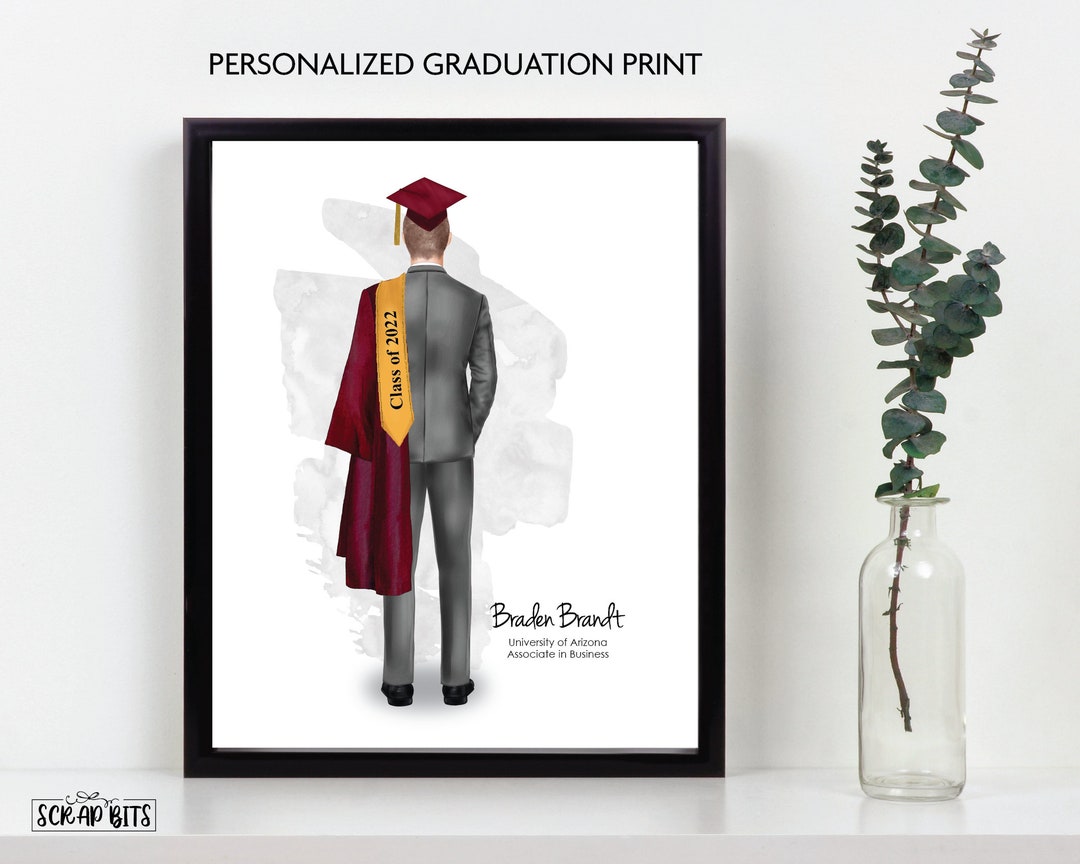 Personalized Graduation Print . Graduation Printable Male - Etsy