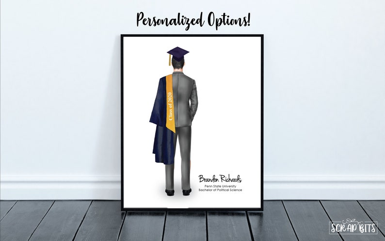 Personalized Graduation Print . Graduation Printable Male - Etsy