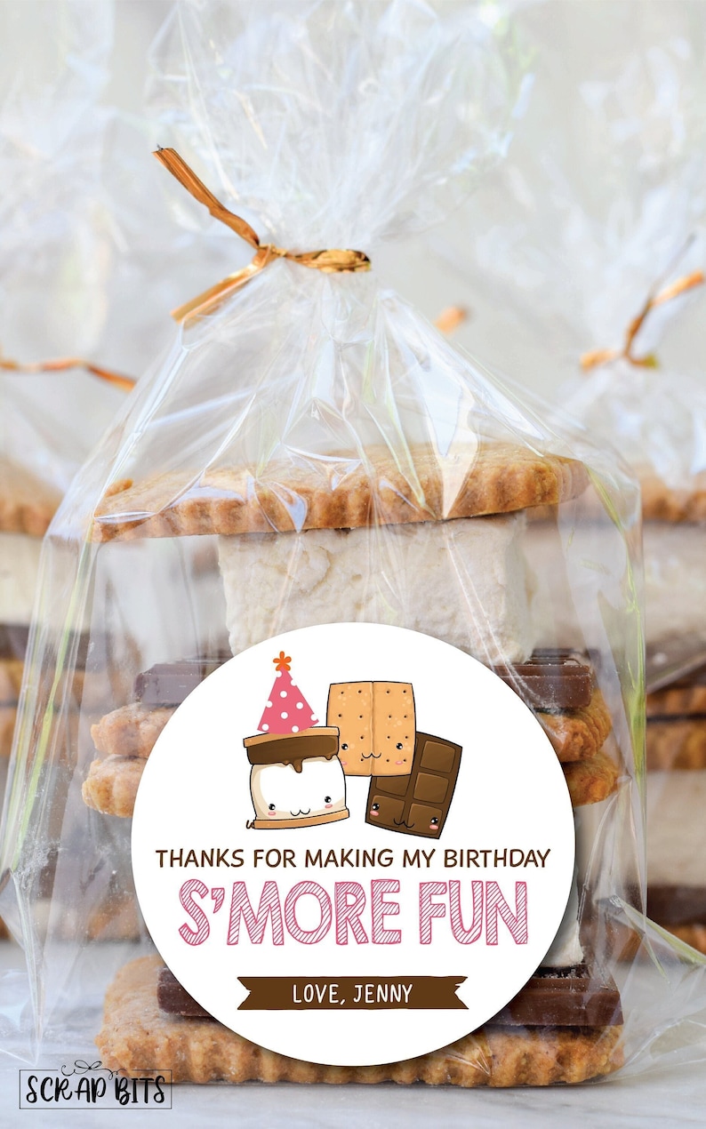 Birthday Smore Stickers . Thanks for Making My Birthday Smore - Etsy