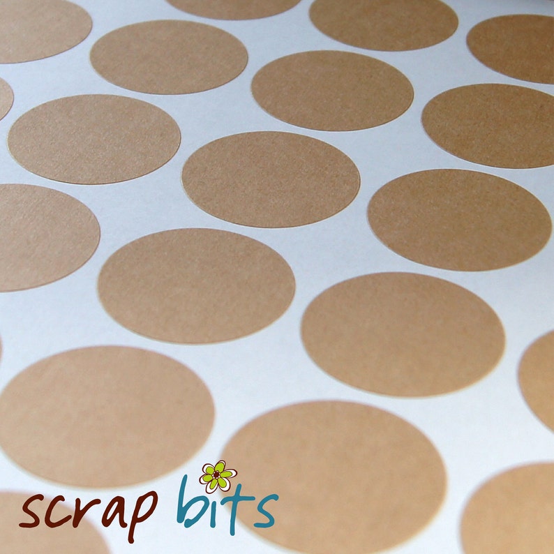 120 Round Kraft Stickers . DIY Labels . 1.5 11/2 Inches Etsy