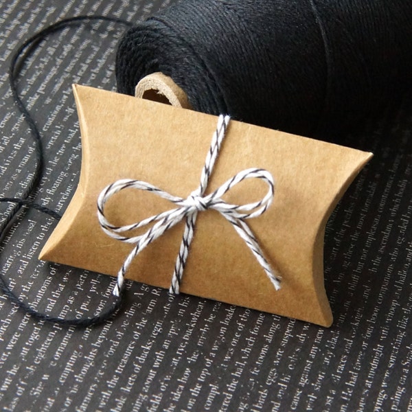 10 Mini Kraft Kissen boxen für Leckereien, Verpackung & Geschenkverpackung. 2 "x .75"x 3"