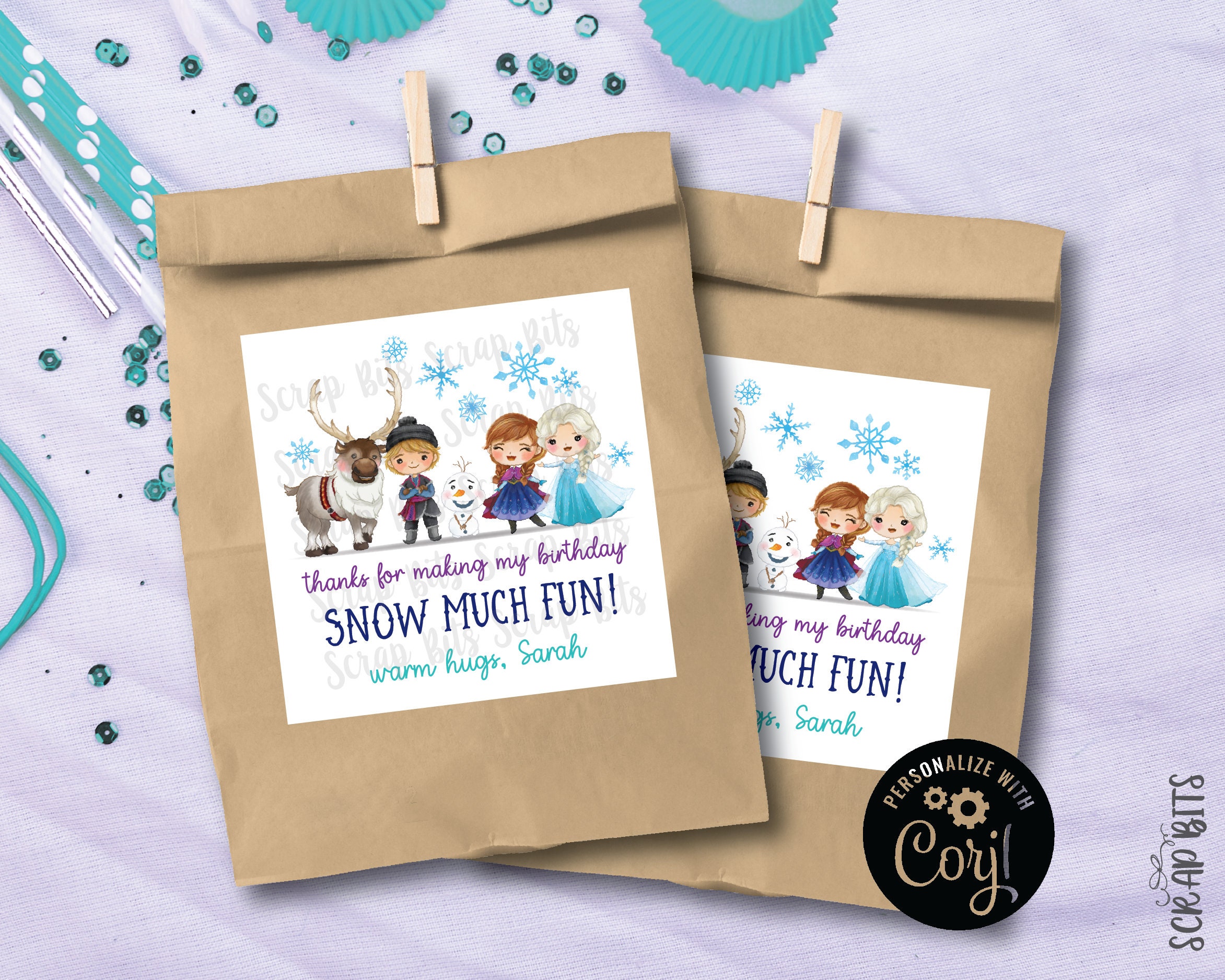 DISNEY FROZEN Party Favors Whistles Birthday Loot Bag Piñata