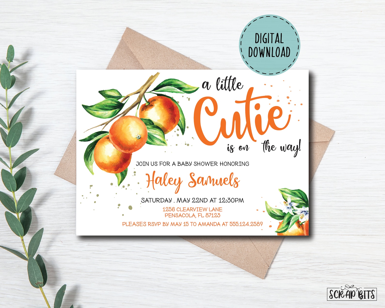 Little Cutie Baby Shower Invitation . A Little Cutie is on the Etsy